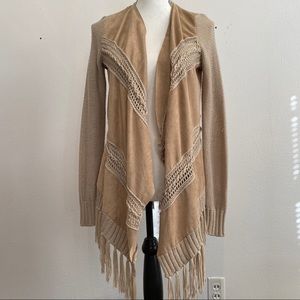 INC Boho fringe sweater women’s medium